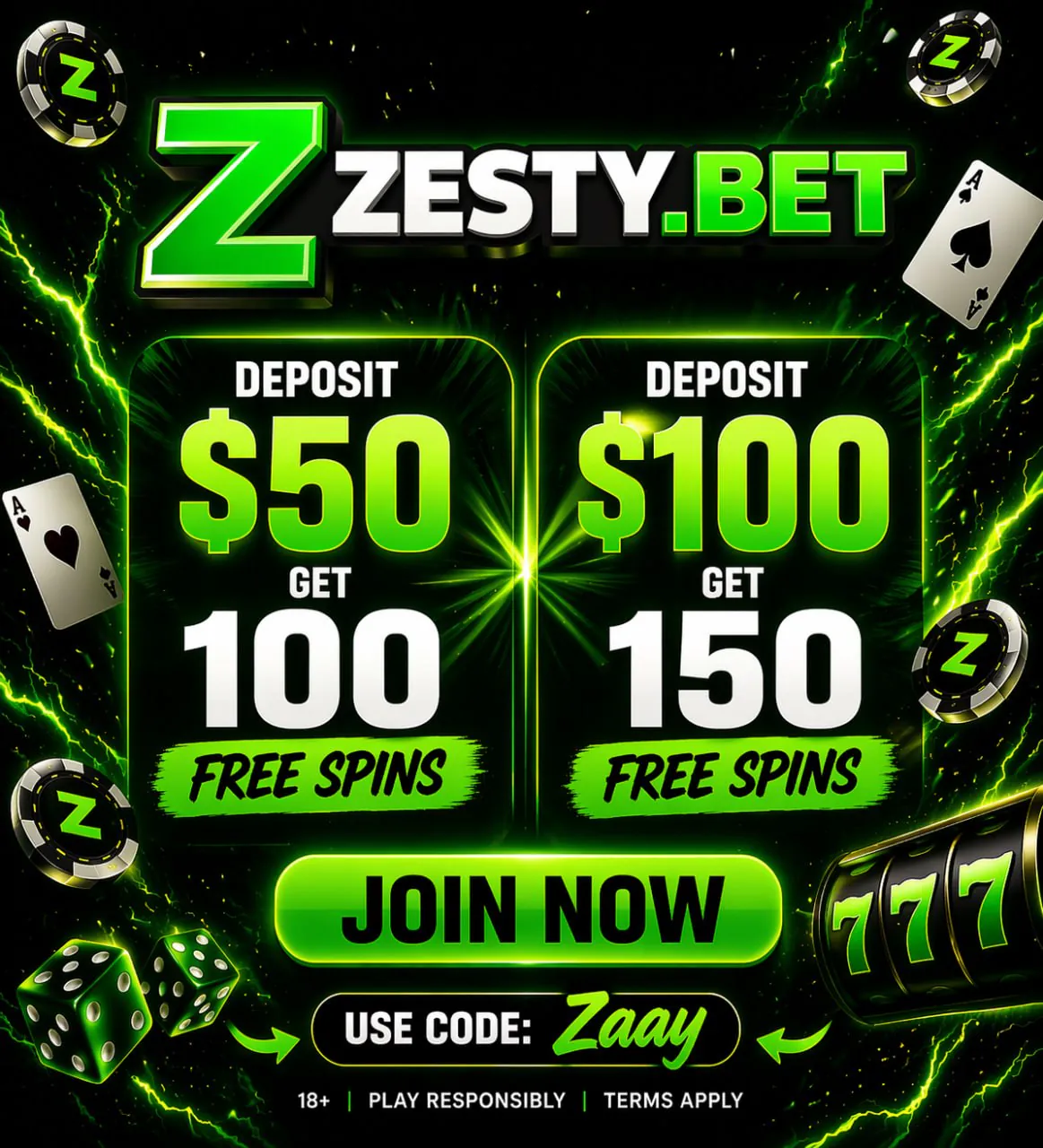 Zesty Bet Bonus Interface