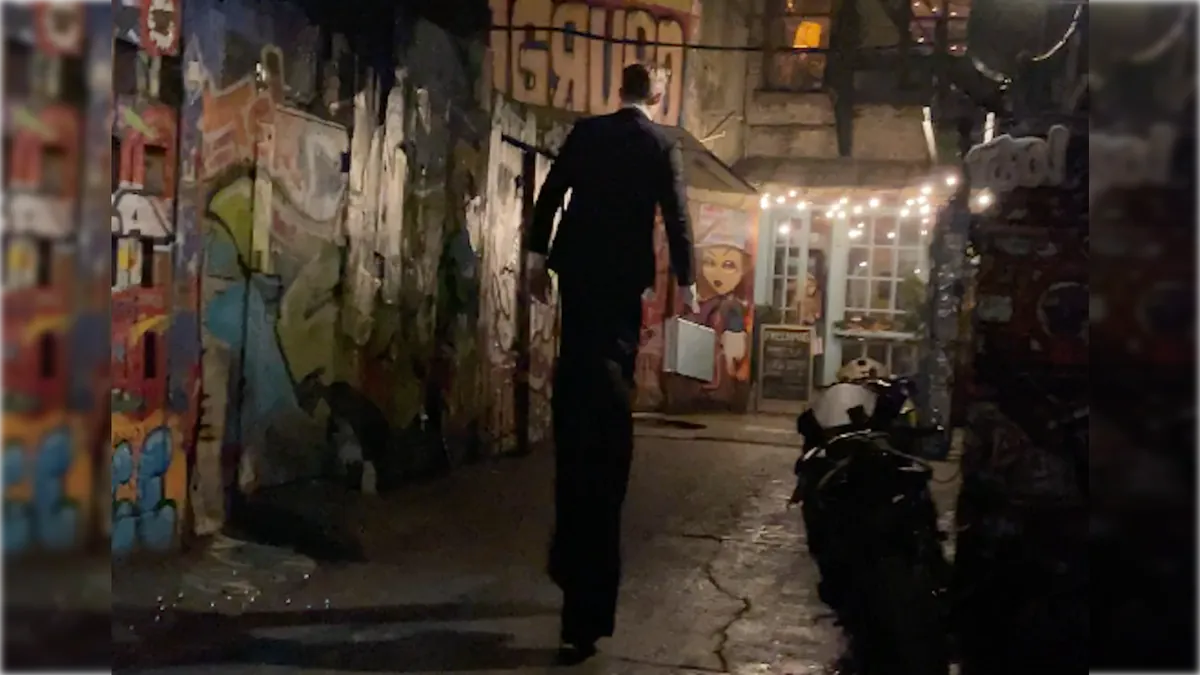 BarronTrumpWalkingAround