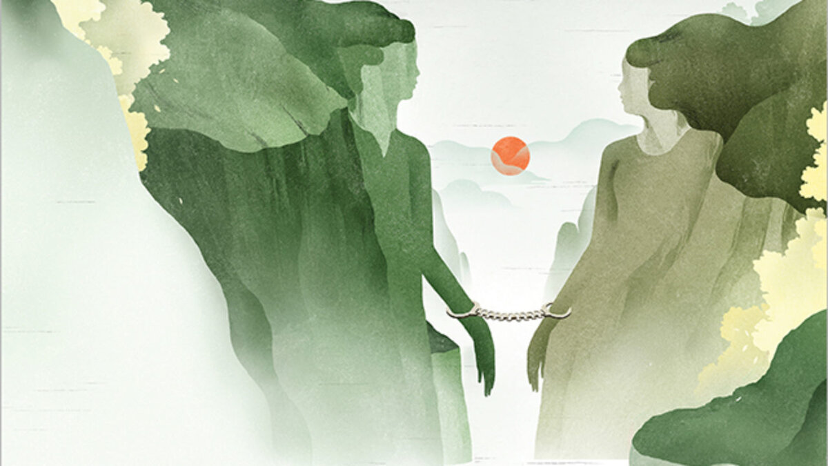 Иллюстрация, символизирующая любовь и отношения