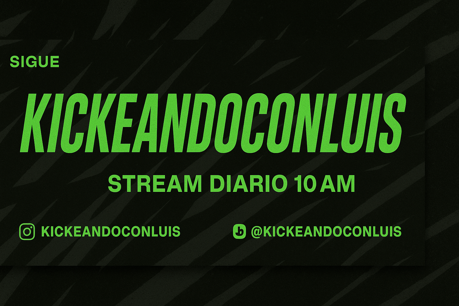 Kick banner for @lleon12