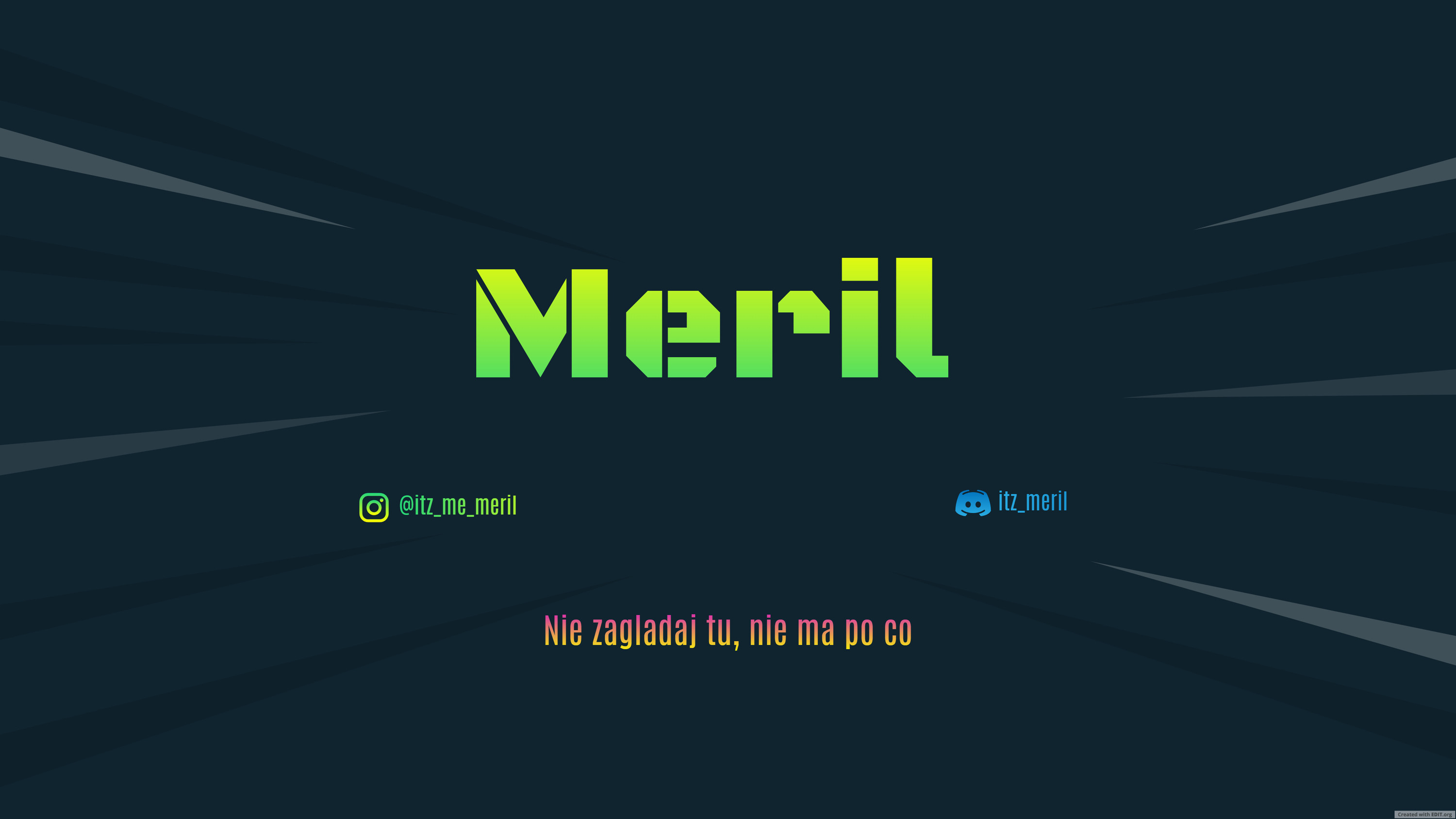 Kick banner for @meril