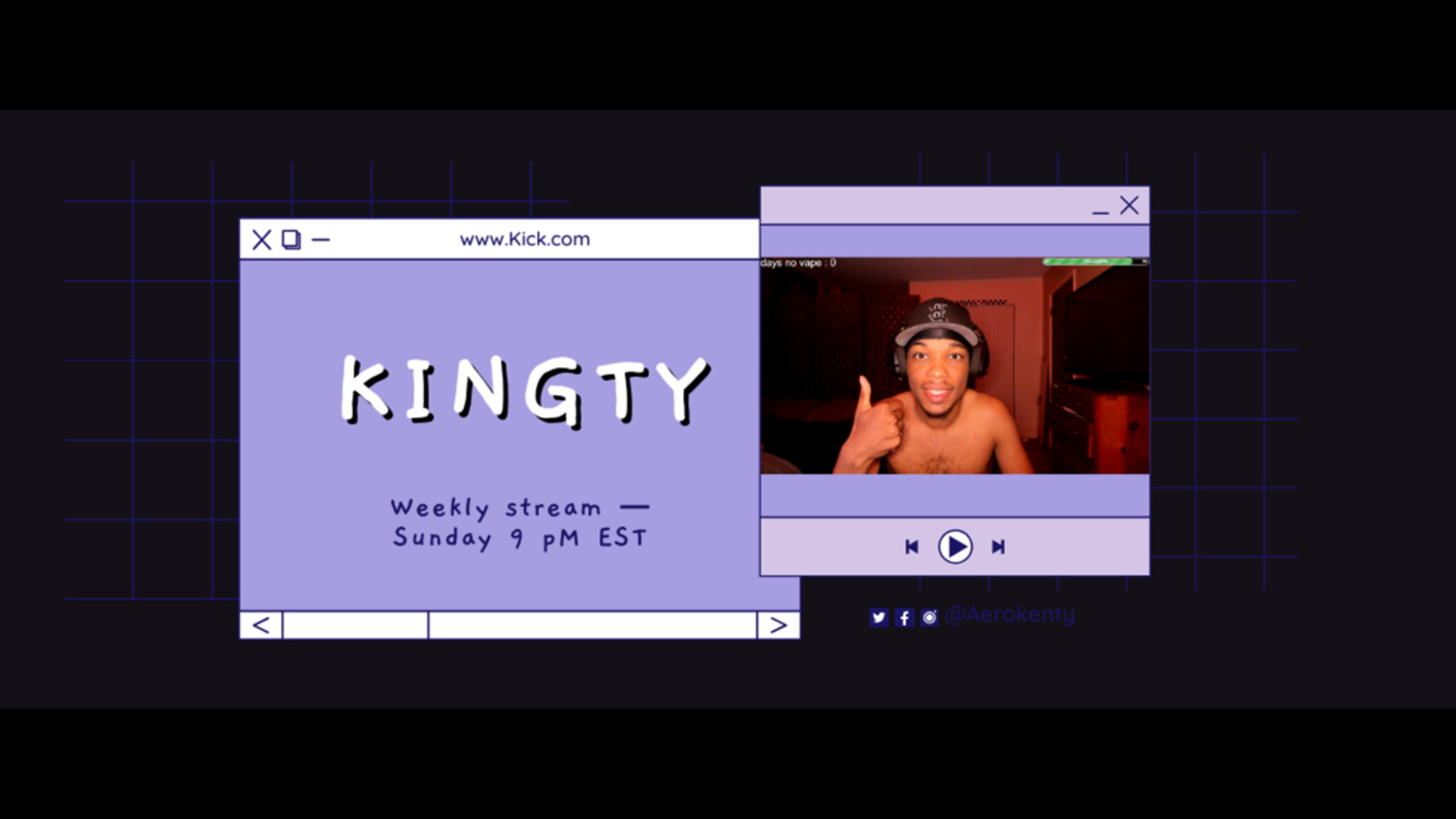 Kick banner for @kingty